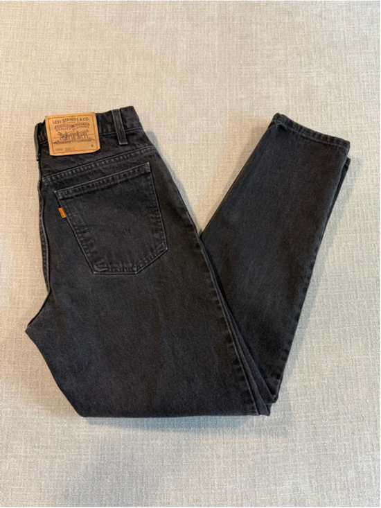 Levi's Denim - Levi’s 950 vintage 90s orange tag black wash relaxed tapered women’s size 11